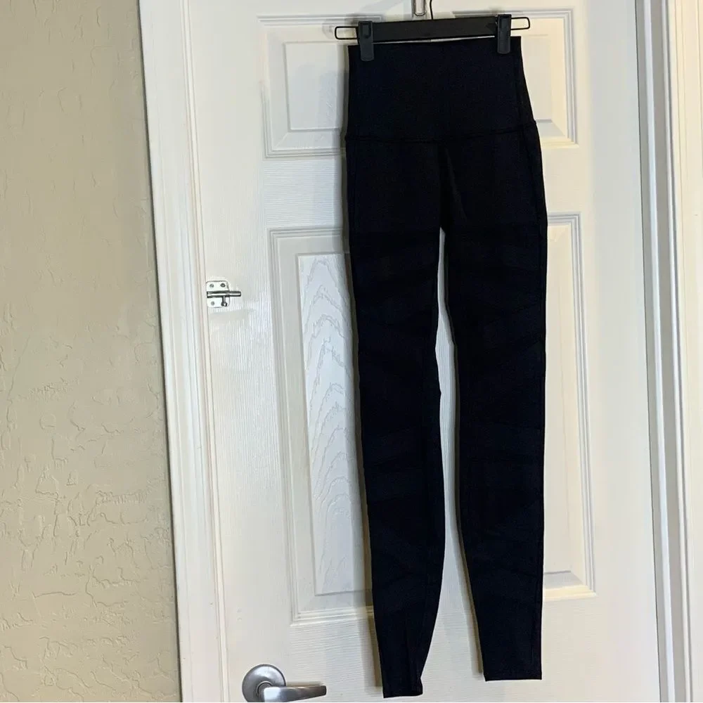Lululemon Wunder Under High-Rise Tight *Mix & Mesh 31” Black Size 2